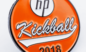 HP Kickball Black Metal Lapel Pin Plus@2x